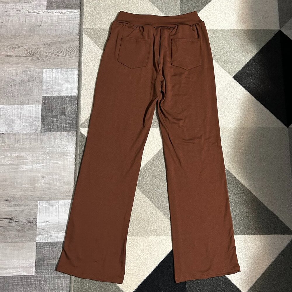 NWOT Unbranded Rusty Brown Straight Leg Leggings Women's Size M - Picture 4 of 6